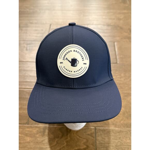 Johnson Brothers Garden Mens Navy Blue Patch Breathable Adjustable SnapBack Hat - Picture 2 of 8